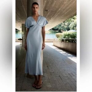 Zara satin effect midi dress